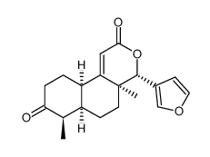 4β-(3-Furyl)-4,4a,5,6,6aβ,7,10,10aα-octahydro-4aβ,7β-dimethyl-2H-naphtho[2,1-c]pyran-2,8(9H)-dione结构式