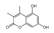 5,7-Dihydroxy-3,4-dimethyl-2H-chromen-2-one结构式