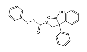3-(3-Phenyl-carbazoylthio)-2,2-diphenyl-propionsaeure Structure