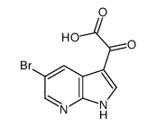 5-溴-ALPHA-氧代-1H-吡咯并[2,3-B]吡啶-3-乙酸结构式