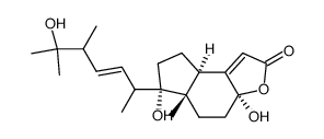 3a,4,5,5a,6,7,8,8a-Octahydro-3a,6-dihydroxy-6-(5-hydroxy-1,4,5-trimethyl-2-hexenyl)-5a-methyl-2H-indeno[5,4-b]furan-2-one结构式