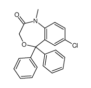 7-chloro-1,5-dihydro-1-methyl-5,5-diphenyl-4,1-benzoxazepin-2(3H)-one Structure