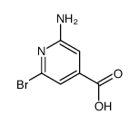 2-氨基-6-溴-4-吡啶羧酸结构式