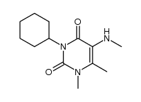 3-cyclohexyl-1,6-dimethyl-5-(methylamino)pyrimidine-2,4(1H,3H)-dione结构式