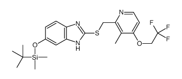 2-[[[3-Methyl-4-(2,2,2-trifluoroethoxy)-2-pyridyl]methyl]thio]-5-(tert-butyldimethylsilyloxy)-1H-benzimidazole Structure