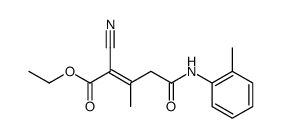 (E)-2-Cyano-3-methyl-4-o-tolylcarbamoyl-but-2-enoic acid ethyl ester Structure