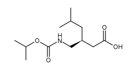 (S)-3-(isopropoxycarbonyl-aminomethyl)-5-methyl-hexanoic acid Structure