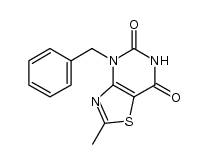 4-benzyl-2-methyl-4H-thiazolo[4,5-d]pyrimidine-5,7-dione结构式