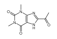 8-acetyl-1,3-dimethyl-3,7-dihydro-purine-2,6-dione结构式