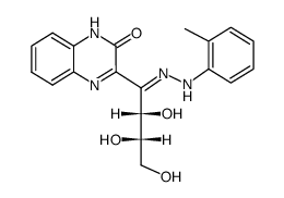 3-(1-(o-tolylhydrazono)-L-threo-2,3,4-trihydroxybutyl)-2(1H)-quinoxalinone Structure