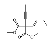 dimethyl 2-but-1-enyl-2-prop-1-ynylpropanedioate结构式