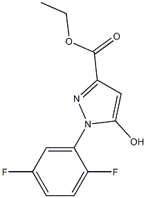 ethyl 1-(2,5-difluorophenyl)-5-hydroxy-1H-pyrazole-3-carboxylate结构式