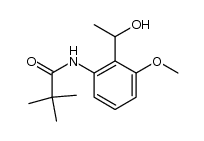 2'-(α-hydroxyethyl)-3'-methoxy-2,2-dimethylpropionanilide结构式