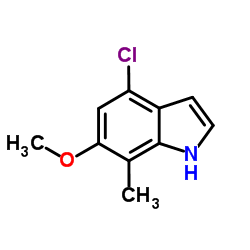 4-Chloro-6-methoxy-7-methyl-1H-indole结构式