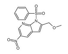 2-(Methoxymethyl)-5-nitro-1-(phenylsulfonyl)-1H-pyrrolo[2,3-b]pyr idine结构式