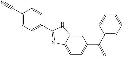 5-苯甲酰基-2-(4-氰基苯基)苯并咪唑结构式