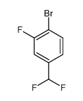 1-Bromo-4-(difluoromethyl)-2-fluorobenzene Structure