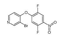 3-bromo-4-(2,5-difluoro-4-nitrophenoxy)pyridine结构式