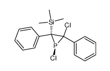 (1S,3S)-1,2-dichloro-2,3-diphenyl-3-(trimethylsilyl)phosphirane结构式