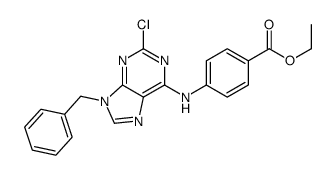 ethyl 4-[(9-benzyl-2-chloropurin-6-yl)amino]benzoate结构式