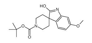 tert-Butyl 6-methoxy-2-oxospiro[indoline-3,4'-piperidine]-1'-carboxylate Structure