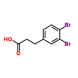3-(3,4-Dibromophenyl)propanoic acid结构式