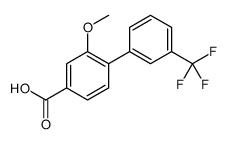 3-methoxy-4-[3-(trifluoromethyl)phenyl]benzoic acid结构式