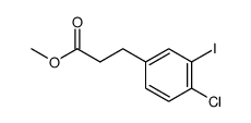 methyl 3-(4-chloro-3-iodophenyl)propanoate结构式