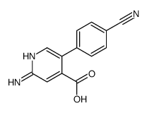 2-amino-5-(4-cyanophenyl)pyridine-4-carboxylic acid结构式