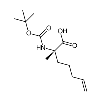 (S)-N-Boc-2-(4'-pentenyl)alanine structure