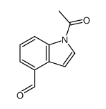 1-acetylindole-4-carboxaldehyde结构式