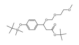 tert-butyl 3-[4-[(tert-butyldimethylsilyl)oxy]phenyl]-3-[[(methoxyethoxy)methyl]oxy]propanoate Structure