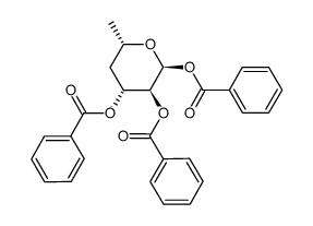 1,2,3-Tri-O-benzoyl-4-deoxy-α-L-fucopyranose结构式