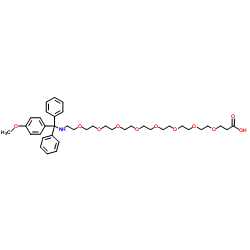 Methoxytrityl-N-PEG8-acid结构式