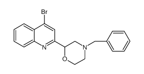 4-benzyl-2-(4-bromoquinolin-2-yl)morpholine结构式