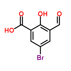 5-Bromo-3-formyl-2-hydroxybenzoic acid结构式