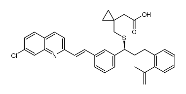 [S,E]-1-[[[1-[3-(2-(7-chloro-2-quinolinyl)ethenyl)phenyl]-3-[2-(prop-1-en-2-yl)phenyl]propyl]thio]methyl]cyclopropaneacetic acid Structure