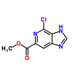 3H-IMidazo[4,5-c]pyridine-6-carboxylic acid, 4-chloro-, Methyl ester结构式