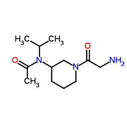 N-(1-Glycyl-3-piperidinyl)-N-isopropylacetamide结构式