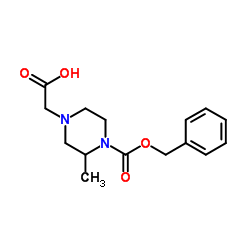 {4-[(Benzyloxy)carbonyl]-3-methyl-1-piperazinyl}acetic acid结构式