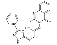 N-(2-methyl-4-oxoquinazolin-3-yl)-2-[(5-phenyl-1,3,4-oxadiazol-2-yl)amino]acetamide结构式