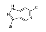 3-溴-6-氯-1H-吡唑并[4,3-c]吡啶结构式