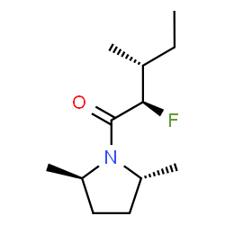 Pyrrolidine, 1-(2-fluoro-3-methyl-1-oxopentyl)-2,5-dimethyl-, [2R-[1(2R*,3R*),2alpha,5beta]]- (9CI) picture