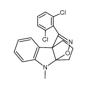 3-(2,6-dichlorophenyl)-8,8a-dihydro-8-methyl-3a,8a-propano-3aH-isoxazolo[5,4-b]indole结构式