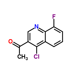 1-(4-Chloro-8-fluoro-3-quinolinyl)ethanone Structure