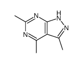 3,4,6-trimethyl-1(2)H-pyrazolo[3,4-d]pyrimidine结构式