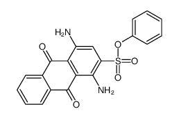 phenyl 1,4-diamino-9,10-dihydro-9,10-dioxoanthracene-2-sulphonate structure