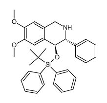 (3S*,4R*)-6,7-dimethoxy-3-phenyl-4-(tert-butyldiphenylsilyloxy)tetrahydroisoquinoline Structure