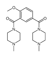 [4-methoxy-3-(4-methylpiperazine-1-carbonyl)phenyl]-(4-methylpiperazin-1-yl)methanone结构式