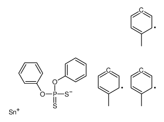 diphenoxy-sulfanylidene-tris(4-methylphenyl)stannylsulfanyl-λ5-phosphane结构式